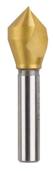 Countersink Single Flute 2-15mm HSSCo TiN Bordo