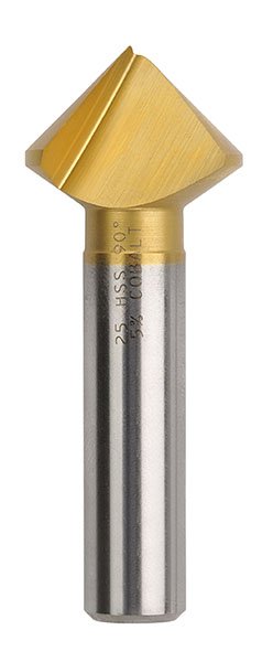 Countersink Single Flute 3-25mm HSSCo TiN Bordo