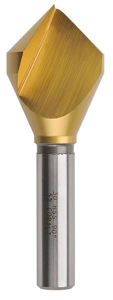Countersink Single Flute 3-30mm HSSCo TiN Bordo