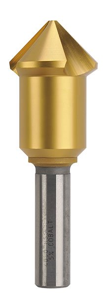 Countersink Three Flute 4.5-40mm HSSCo TiN Bordo
