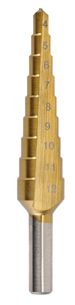 Step Drill 4-12mm HSS TiN Saber