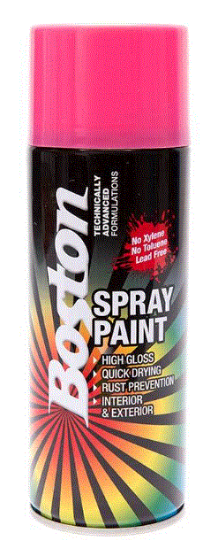 Paint Aerosol Pink 250g Enamel Boston