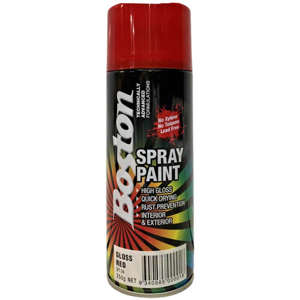 Paint Aerosol Red Gloss 250g Enamel Boston