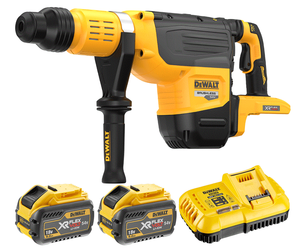 Rotary Hammer 54V XR FLEXVOLT™ 10Kg SDS-MAX Kit Dewalt