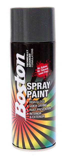 Paint Aerosol Mid Grey 250g Enamel Boston