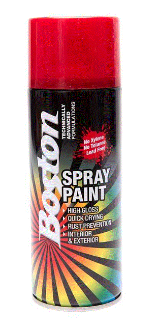 Paint Aerosol Scarlet Red 250g Enamel Boston