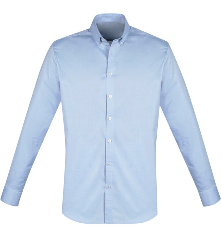 Camden L/Sleeve Shirt Mens Blue (Large) Biz Collection 