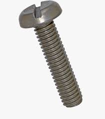 [MTS06M25BK-RS] M6x25 Metal Thread Screw Plain Round Slot