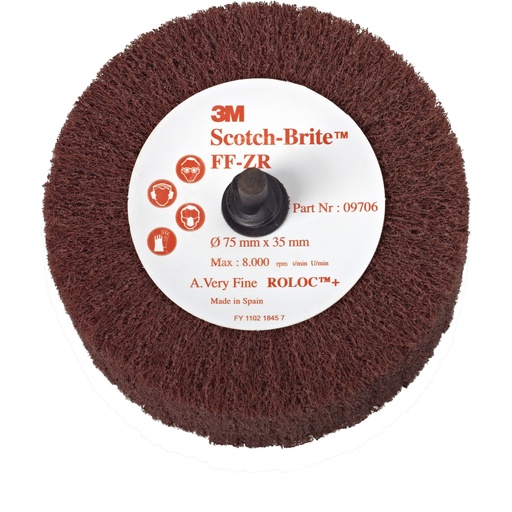 [3M.7000077914] Flap Brush Clean and Finish 75x35mm VFN Maroon 3M