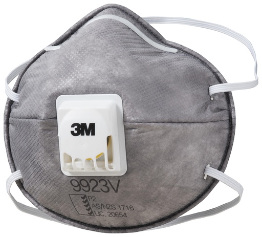 [3M.WX700901902] Respirator Disposable P2 Valved/Carbon 9923V 10pk