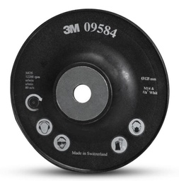 [3M.XC003410047] Backing Pad 125mm Fibre Disc Ribbed Black 3M 09584