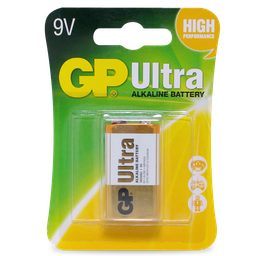 [BAT.9V] Battery 9V Alkaline GP Ultra 1pk