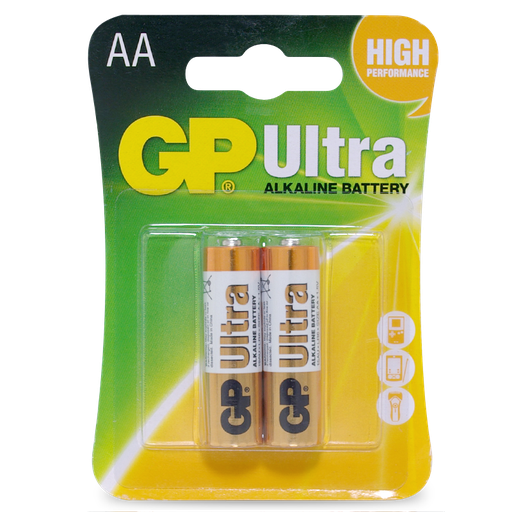 [BAT.AA-2PK] Battery AA Alkaline GP Ultra 2pk