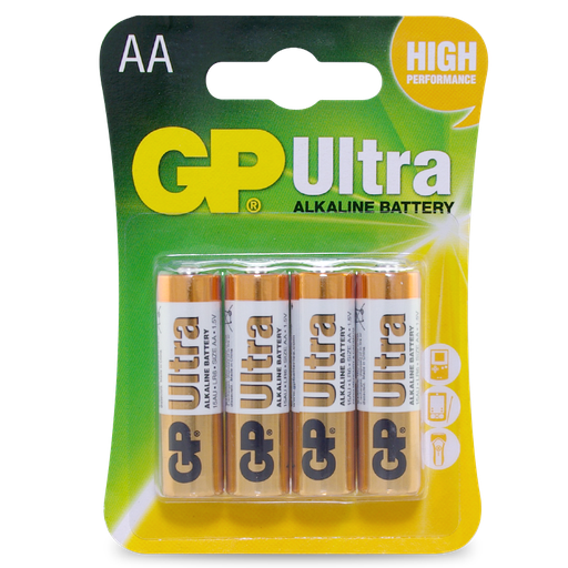 [BAT.AA-4PK] Battery AA Alkaline GP Ultra 4pk