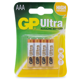 [BAT.AAA-4PK] Battery AAA Alkaline GP Ultra 4pk