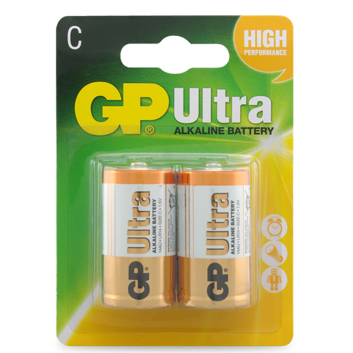 [BAT.C-2PK] Battery C Alkaline GP Ultra 2pk