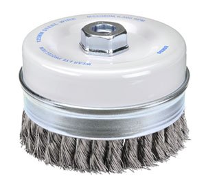 [BOR5100-100-3.3] Cup Brush Twist 100mm Steel M14 0.35mm Bordo 