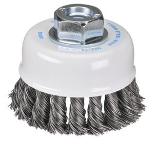 [BOR5100-70-3.3] Cup Brush Twist 70mm Steel MultiThread 0.35mm Bordo