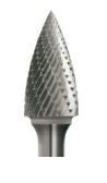 [BUR.PM44-1004] Carbide Bur Pointed Tree Shape 1/2x3/4" Double Cut 