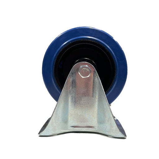 [CAS.EUR-BLU3F] Castor 3" Fixed Blue Rubber Nylon Center Euro