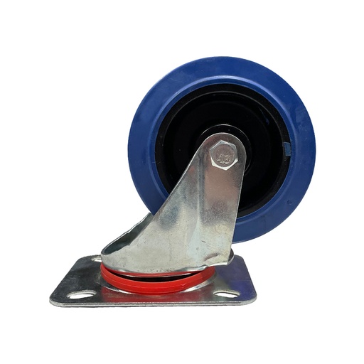 [CAS.EUR-BLU5S] Castor 5" Swivel Blue Rubber Nylon Center Euro