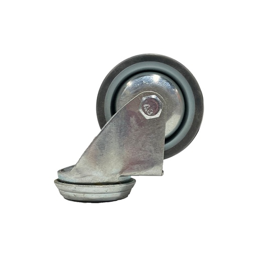[CAS.EUR-GR4BH] Castor 4" Bolt Hole Swivel Grey Rubber Metal Center Euro