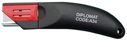 [DIP.A34] Knife Fixed Blade Carton Cutter W Guard Diplomat