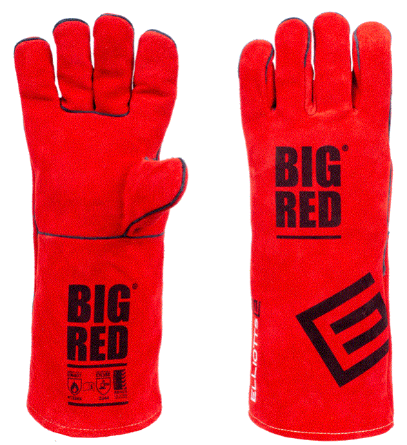 [ELL.300FLWKTS] Welding Glove Gauntlet Big Red Kevlar Stitch S Elliott