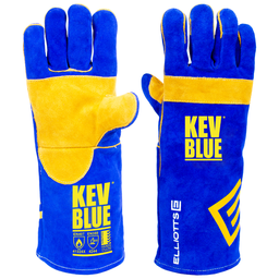 [ELL.300RKB] Welding Glove Gauntlet Blue Kevlar L Elliott