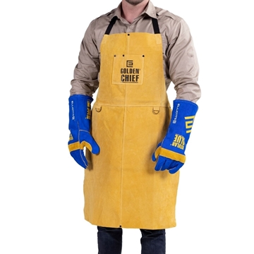 [ELL.GCA2] Welding Apron Leather 910x600mm Golden Chief