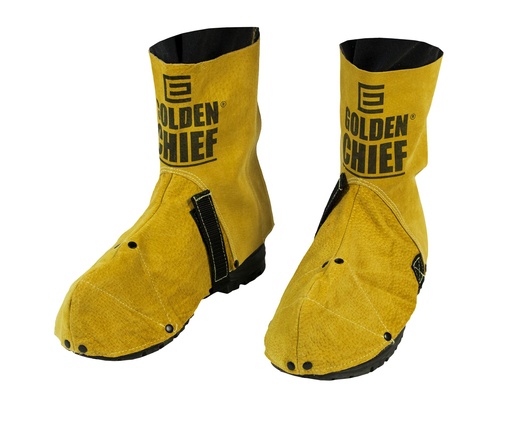 [ELL.GCSWS] Welding Spats Premium Leather Golden Chief Velcro