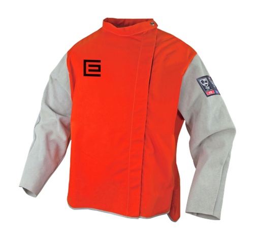 [ELL.OPWJ30CSS] Welding Jacket Proban HiViz Orange Leather Slv S