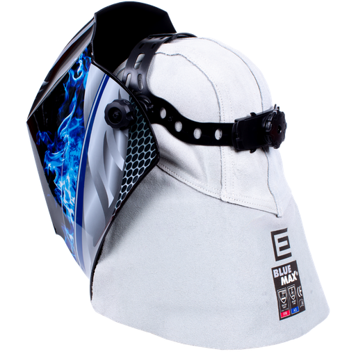 [ELL.WC1NP9] Welding Cap with Nape Leather Chrome 228mm