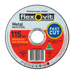 [FLEX.66252841560] Cut Off Disc 115x2.5x22.2mm Metal FH38 Flexovit