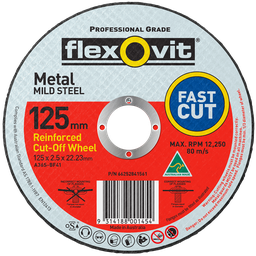 [FLEX.66252841561] Cut Off Disc 125x2.5x22 Metal FH38 Flexovit