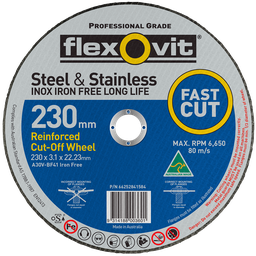 [FLEX.66252841584] Cut Off Disc 230x3.1x22 Metal FZ40 Flexovit