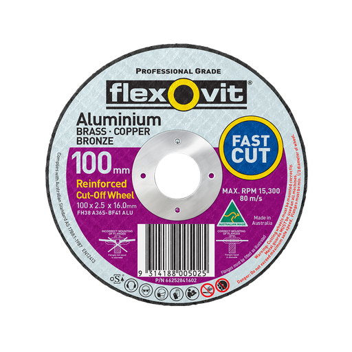 [FLEX.66252841602] Cut Off Disc 100x2.5x16.0mm FH38 Alum Flexovit