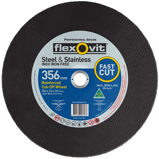 [FLEX.66252841617] Cut Off Disc 356x3.0x25 Low Speed A36SB Flexovit