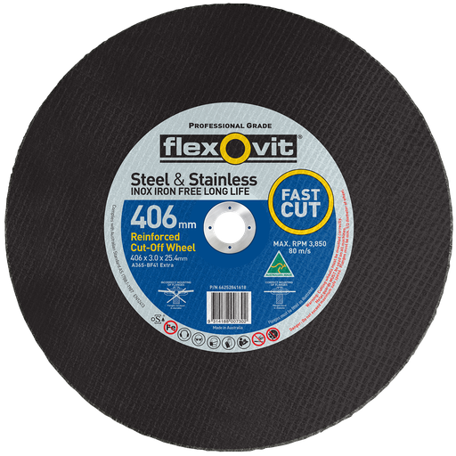 [FLEX.66252841618] Cut Off Disc 406x3.0x25 Low Speed A36SB Flexovit