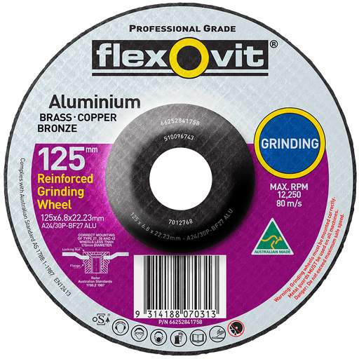 [FLEX.66252841758] Grinding Disc 125x6.8x22 Alum A24/30P Flexovit