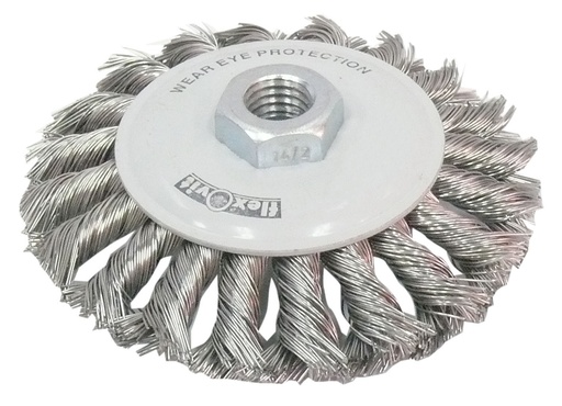 [FLEX.70184645992] Bevel Brush Twist 100mm Inox M14