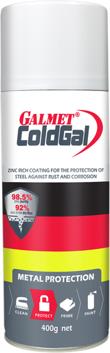 [GAL.GGCGA] Paint Cold Galvanising Grey Aerosol 400g Galmet ColdGal