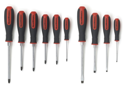 [GEAR.80060H] Screw Driver Set Cushion Grip Combination 10pc