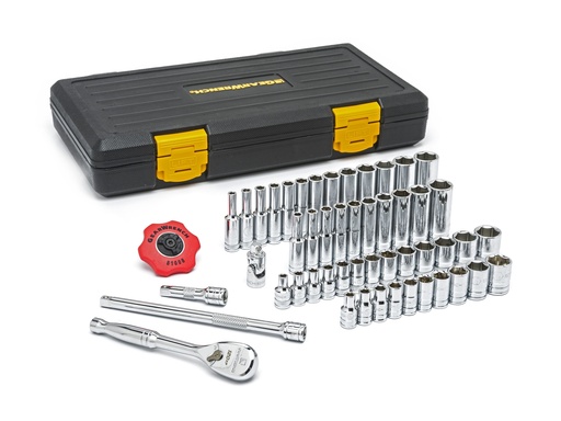 [GEAR.80300P] Socket Set 1/4dr 6pt 120XP Metric/AF 51pc