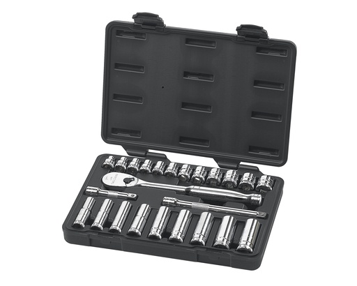 [GEAR.80559] Socket Set 3/8dr 6pt & 12pt Metric 24pc GearWrench