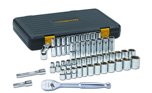[GEAR.80700P] Socket Set 1/2dr 6pt Metric/AF 49pc GearWrench