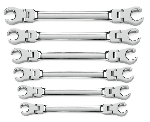 [GEAR.81911D] Flare Nut Spanner Set Flex Head 9-21mm 6pc