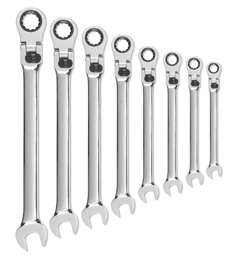 [GEAR.85798] Gear Ratchet Spanner Set Flex Lock AF 8pc