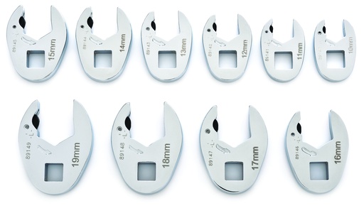 [GEAR.89119] Crowsfoot Set Ratcheting Metric 10pc GearWrench