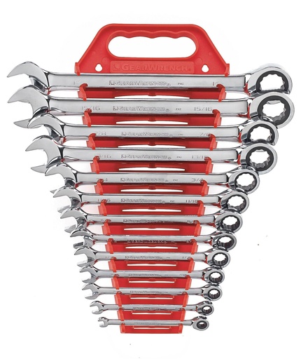 [GEAR.9312] Gear Ratchet Spanner Set One Way AF 13pc